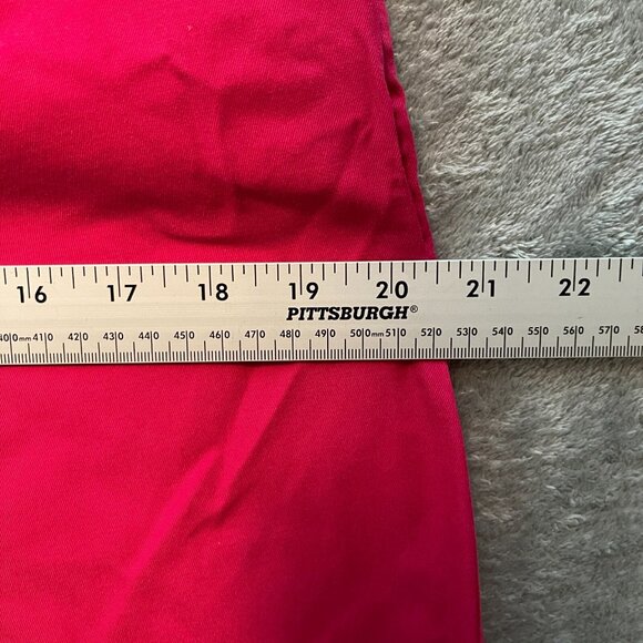 Vtg Talbots Women Old Money Classic Flat Front High Rise Crop Chino Pant 10 Pink - Picture 7 of 12